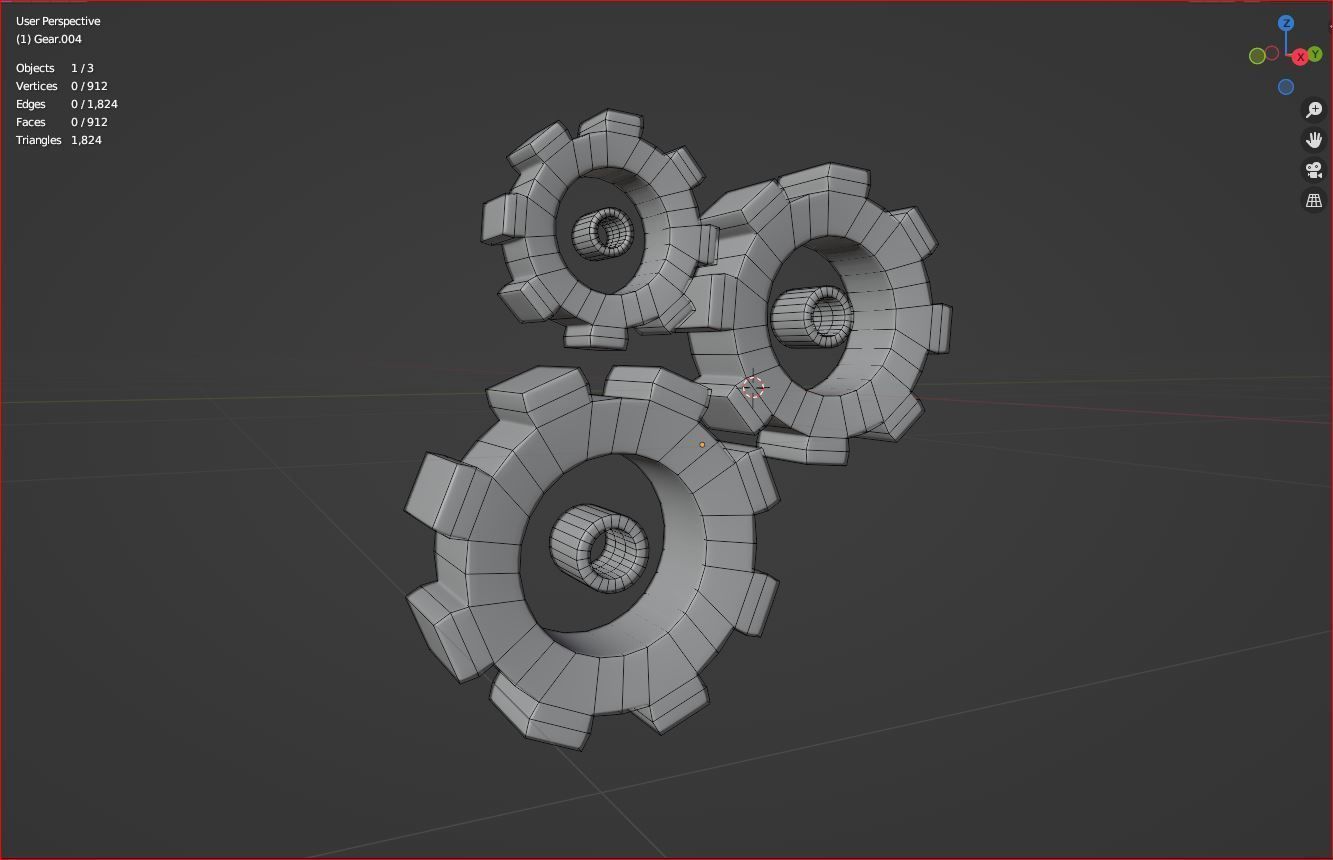 3d model set gear cartoon 3D model_4