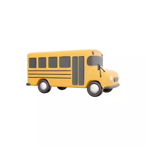 3d school bus cartoon 3D model