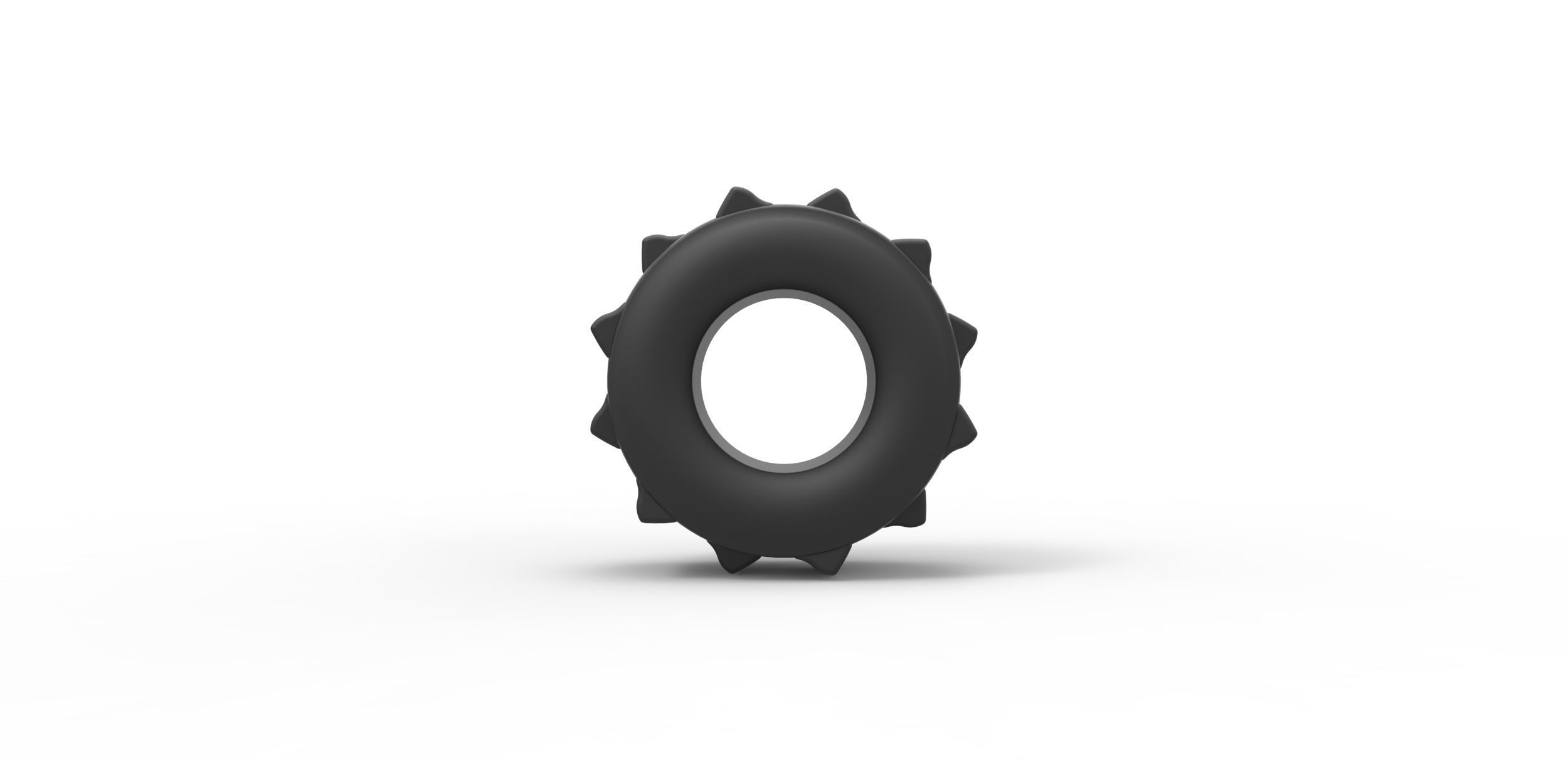 Dirt dragster rear tire 4 Scale 1 to 25 3D print model_4