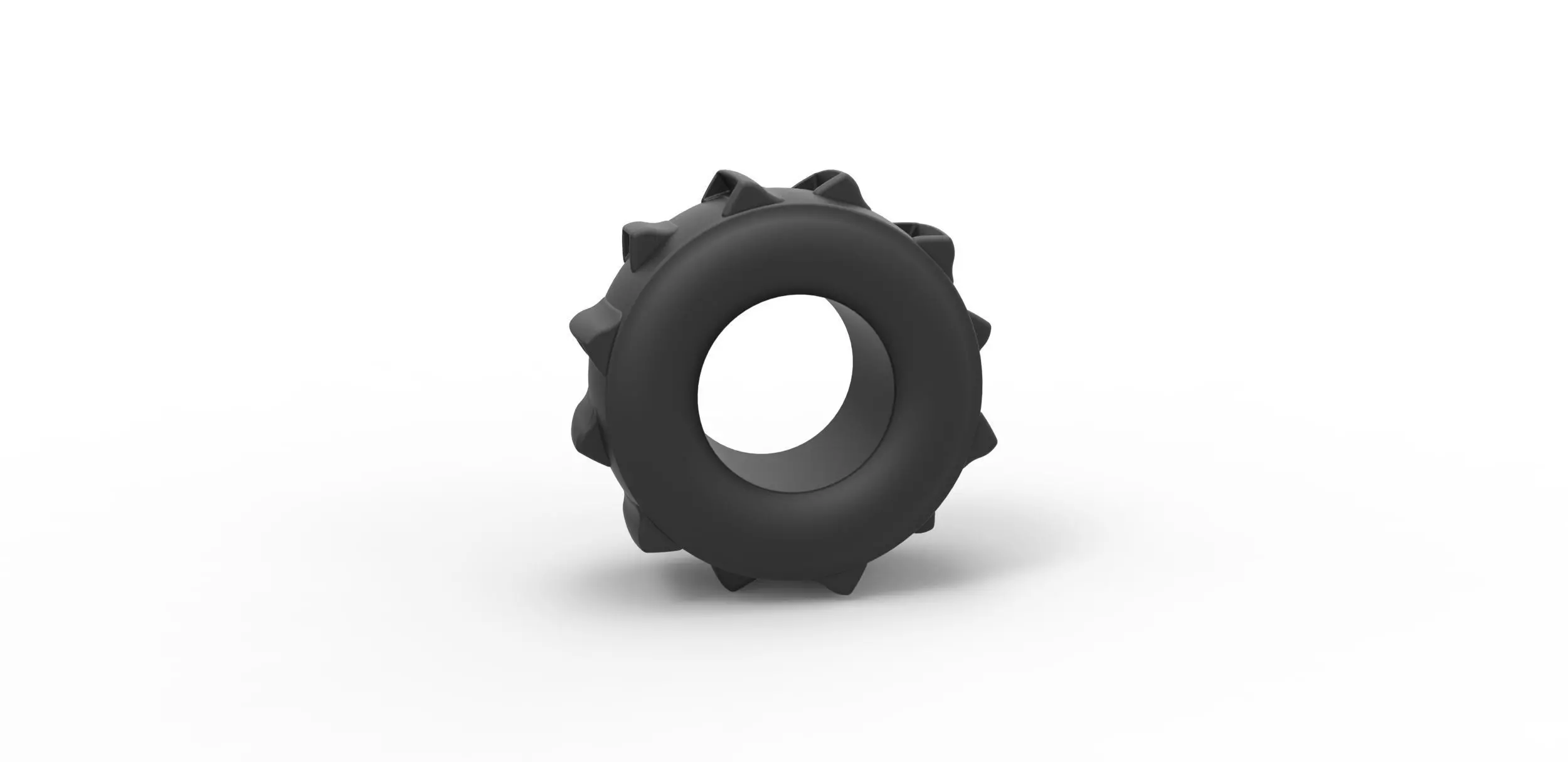 Dirt dragster rear tire 4 Scale 1 to 25 3D print model_0