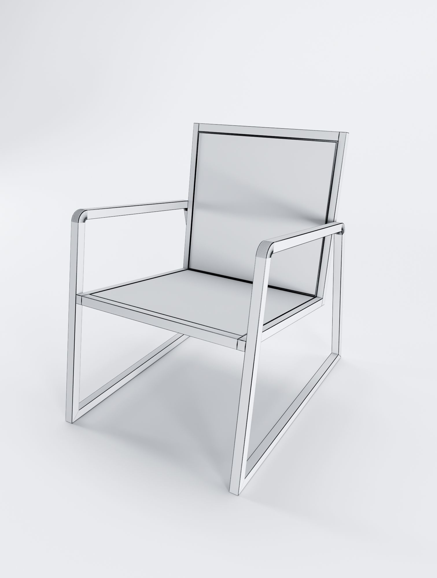 Rattan Chair 3D model_7