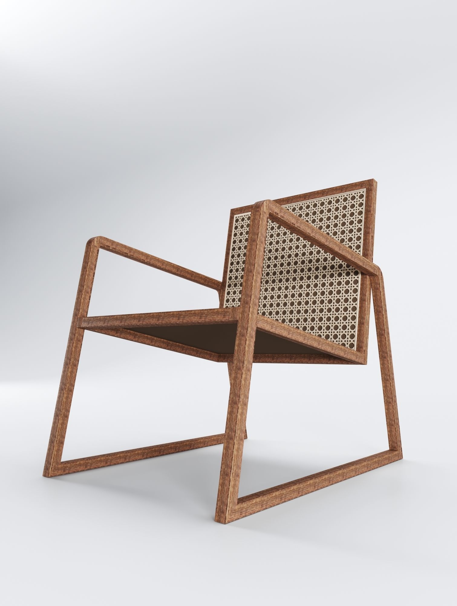 Rattan Chair 3D model_2