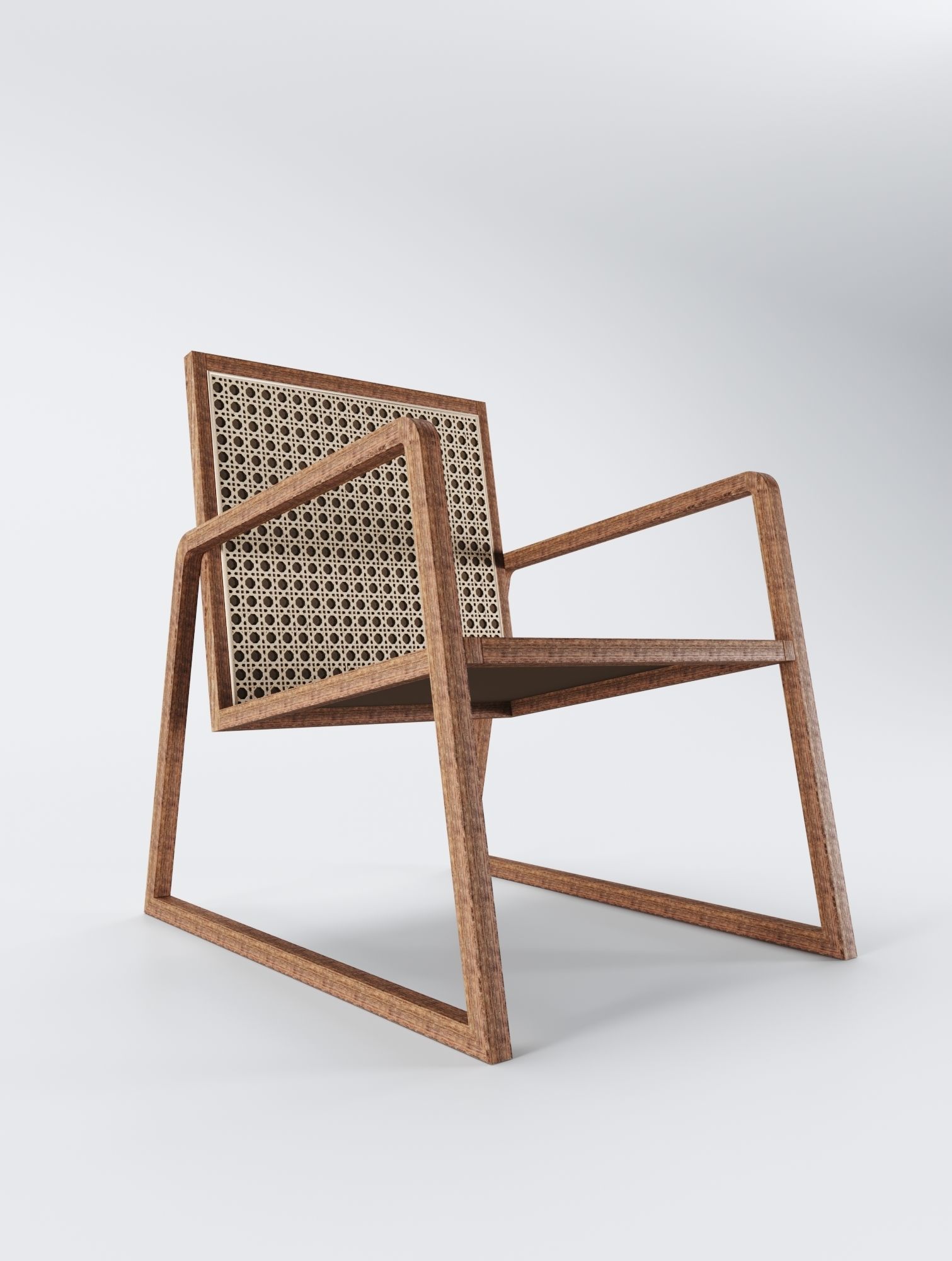 Rattan Chair 3D model_3