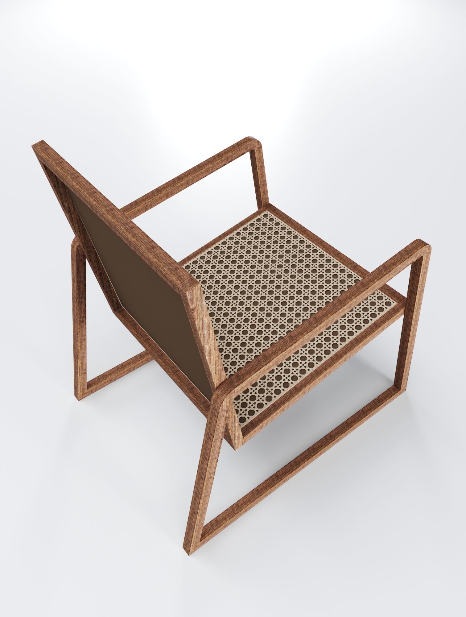 Rattan Chair 3D model_4