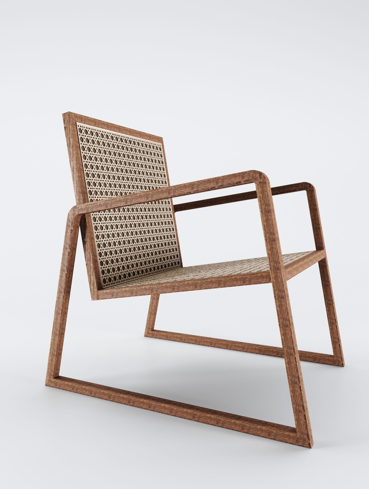 Rattan Chair 3D model_5