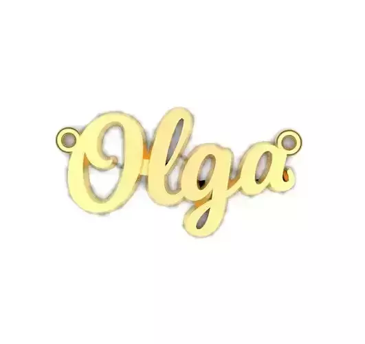 Olga name plate