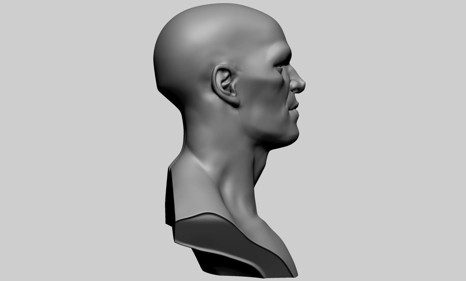 Stylized Male Head Printable A 3D print model_2