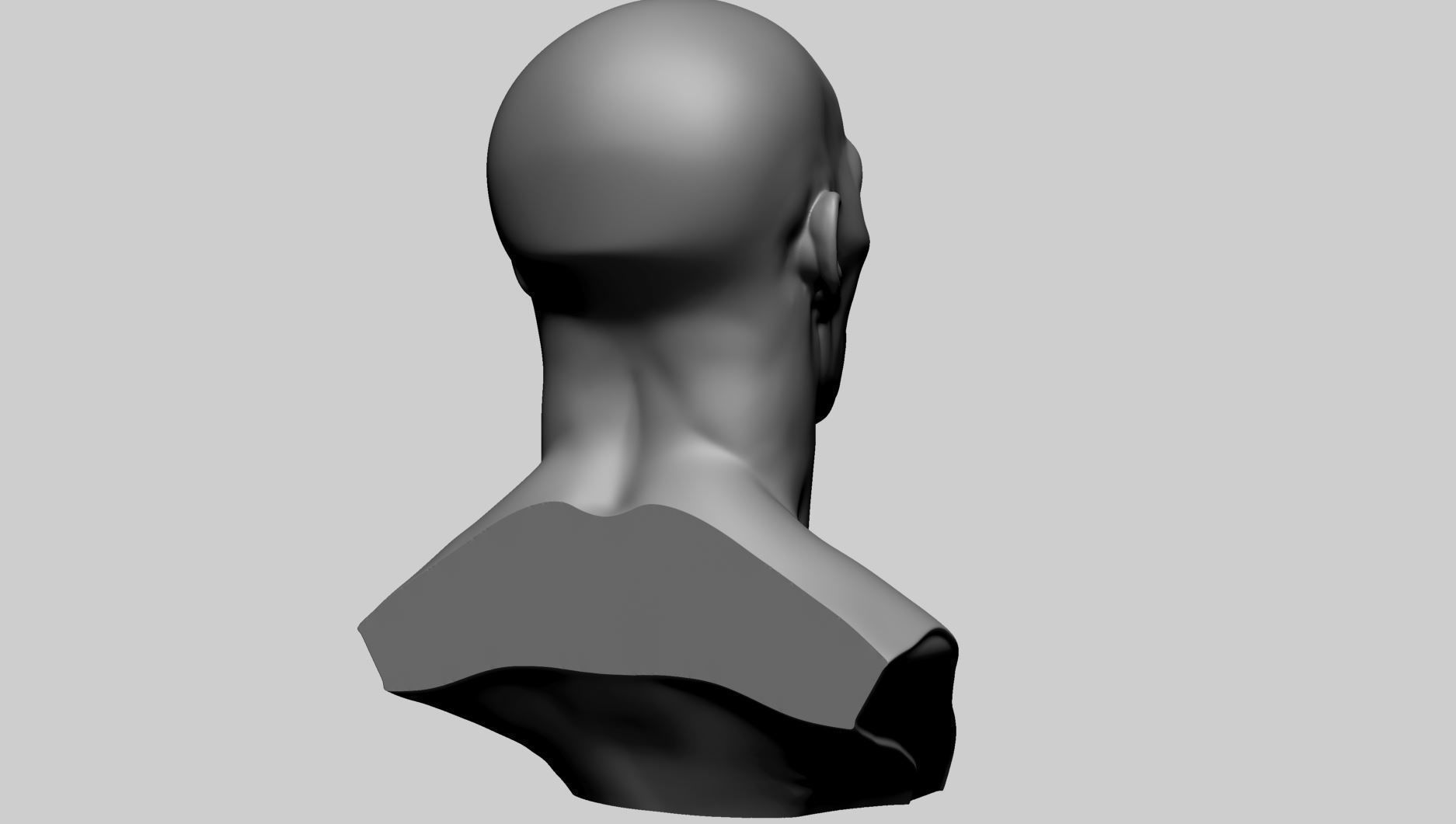 Stylized Male Head Printable A 3D print model_3