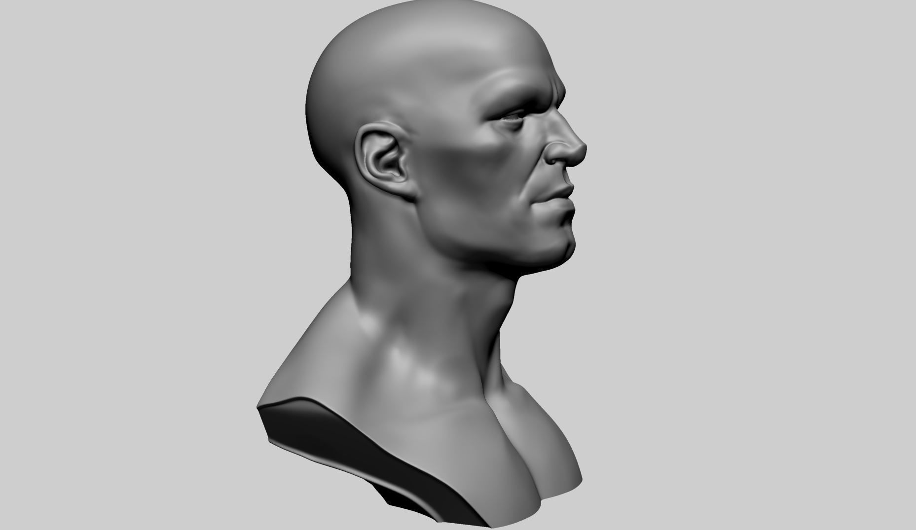 Stylized Male Head Printable A 3D print model_1