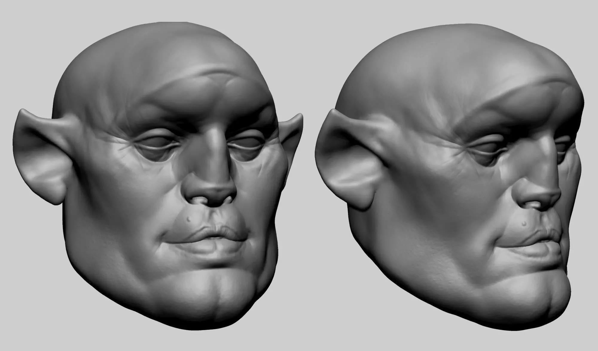 Speed Sculpt Creature Head 3D model_0