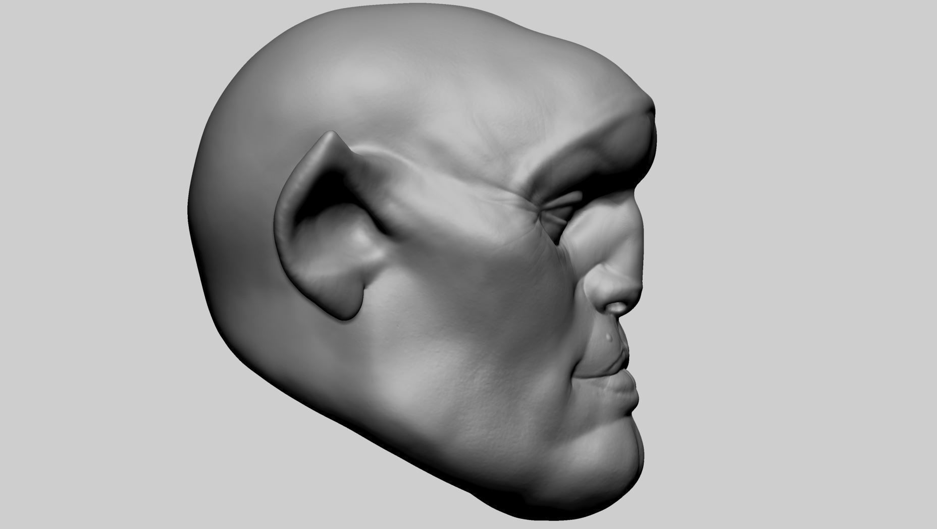Speed Sculpt Creature Head 3D model_3