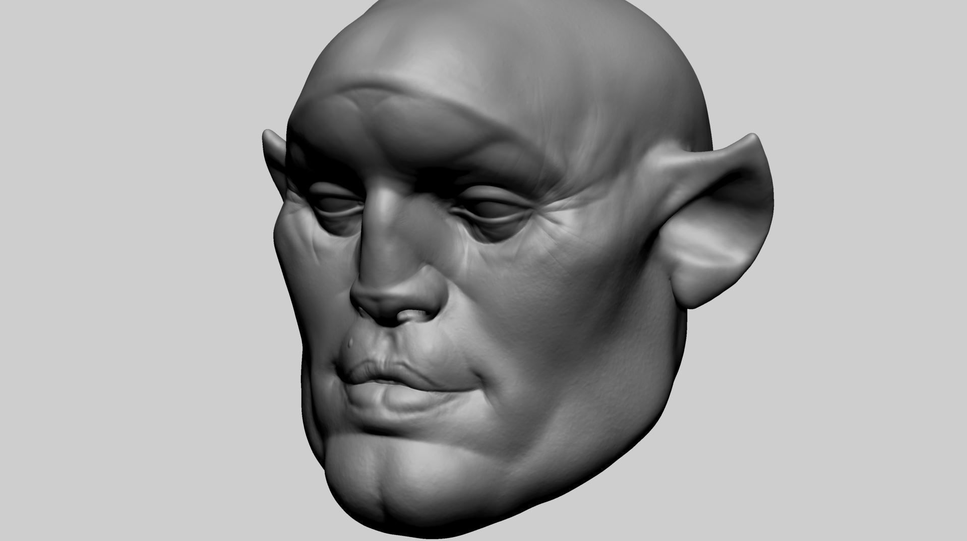 Speed Sculpt Creature Head 3D model_7