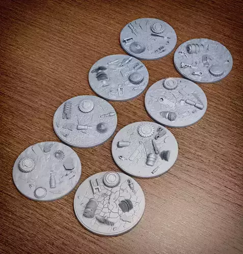 Battlefield Debris Bases 100mm 3D print model