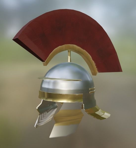 Ancient Rome Roman Helmet Pack Low-poly 3D model_6