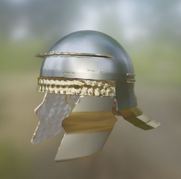Ancient Rome Roman Helmet Pack Low-poly 3D model_5
