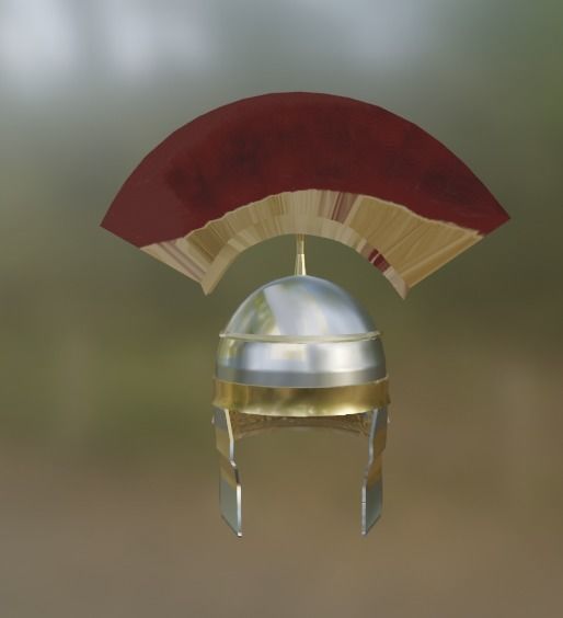 Ancient Rome Roman Helmet Pack Low-poly 3D model_7