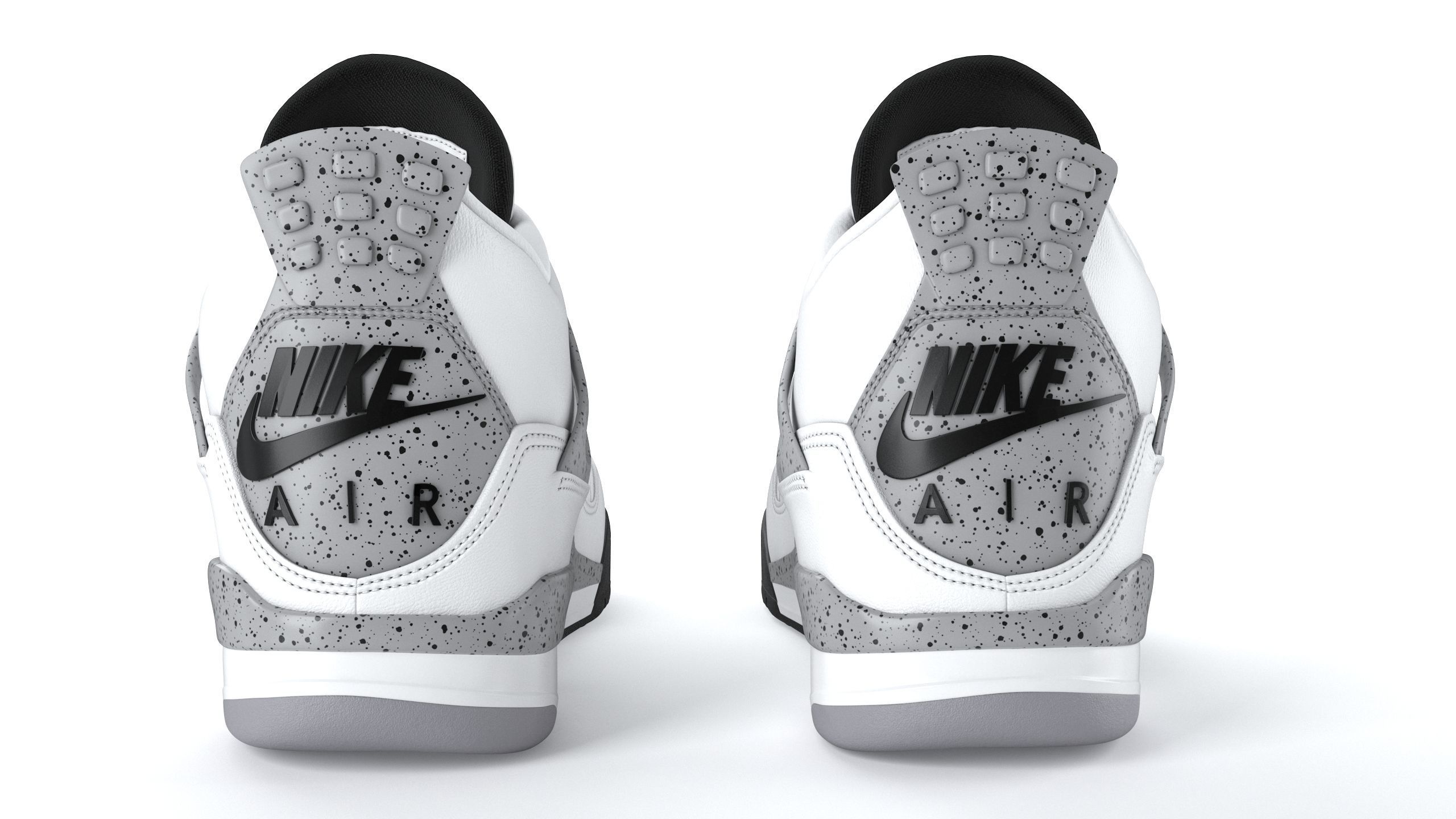 Air Jordan 4 Retro Cement PBR Low-poly 3D model_6
