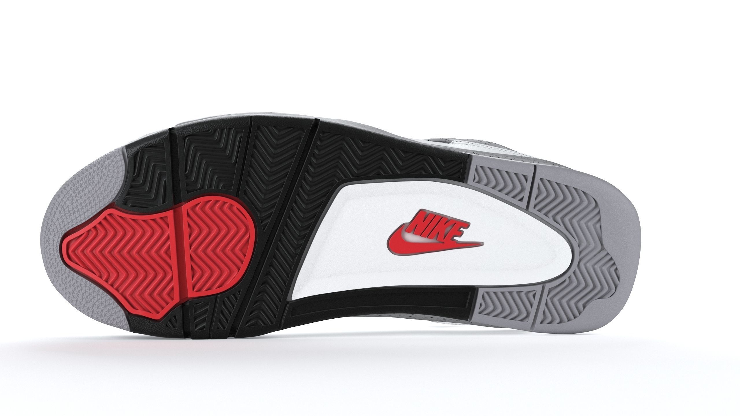 Air Jordan 4 Retro Cement PBR Low-poly 3D model_10