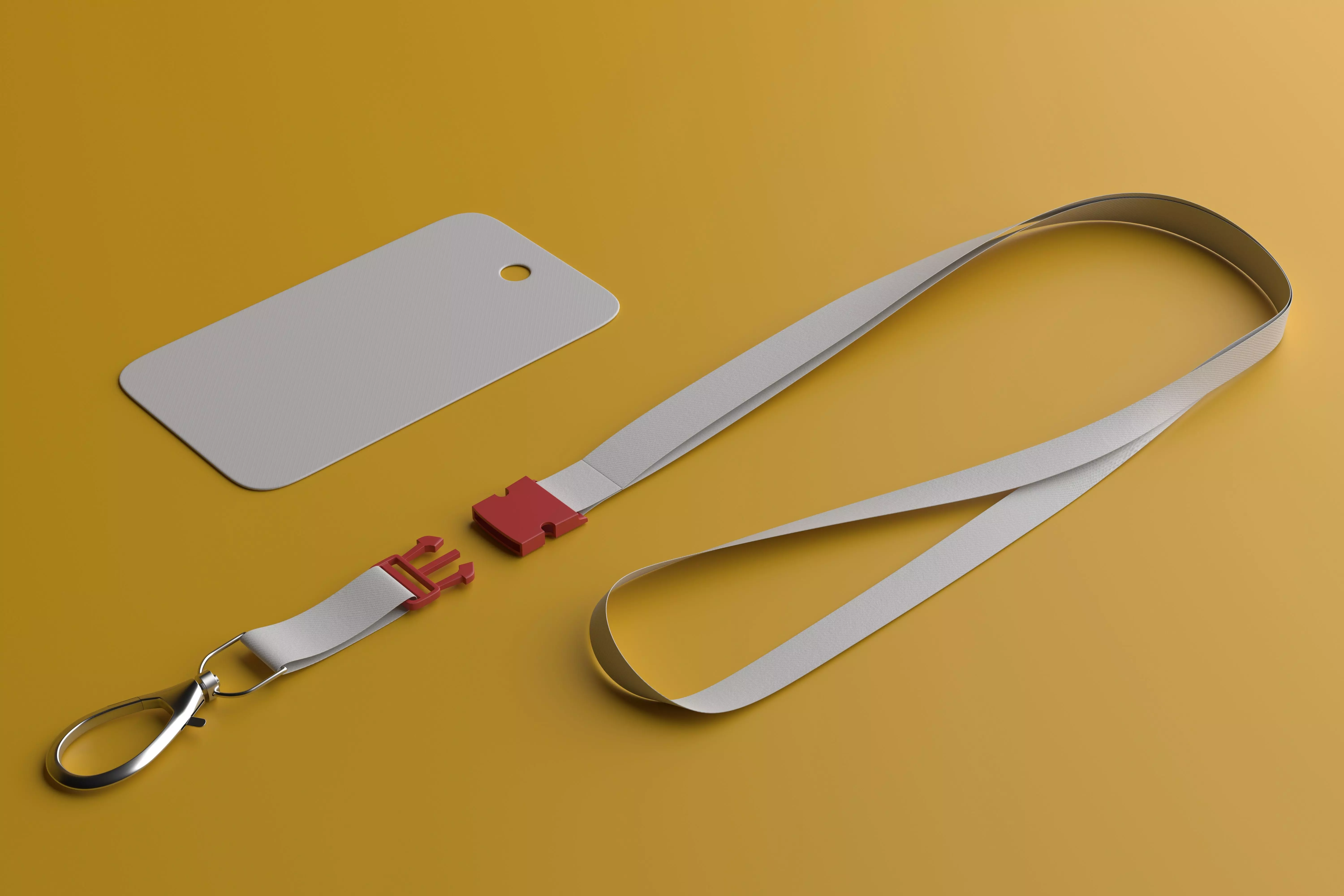 Lanyard and tag 3D model_0