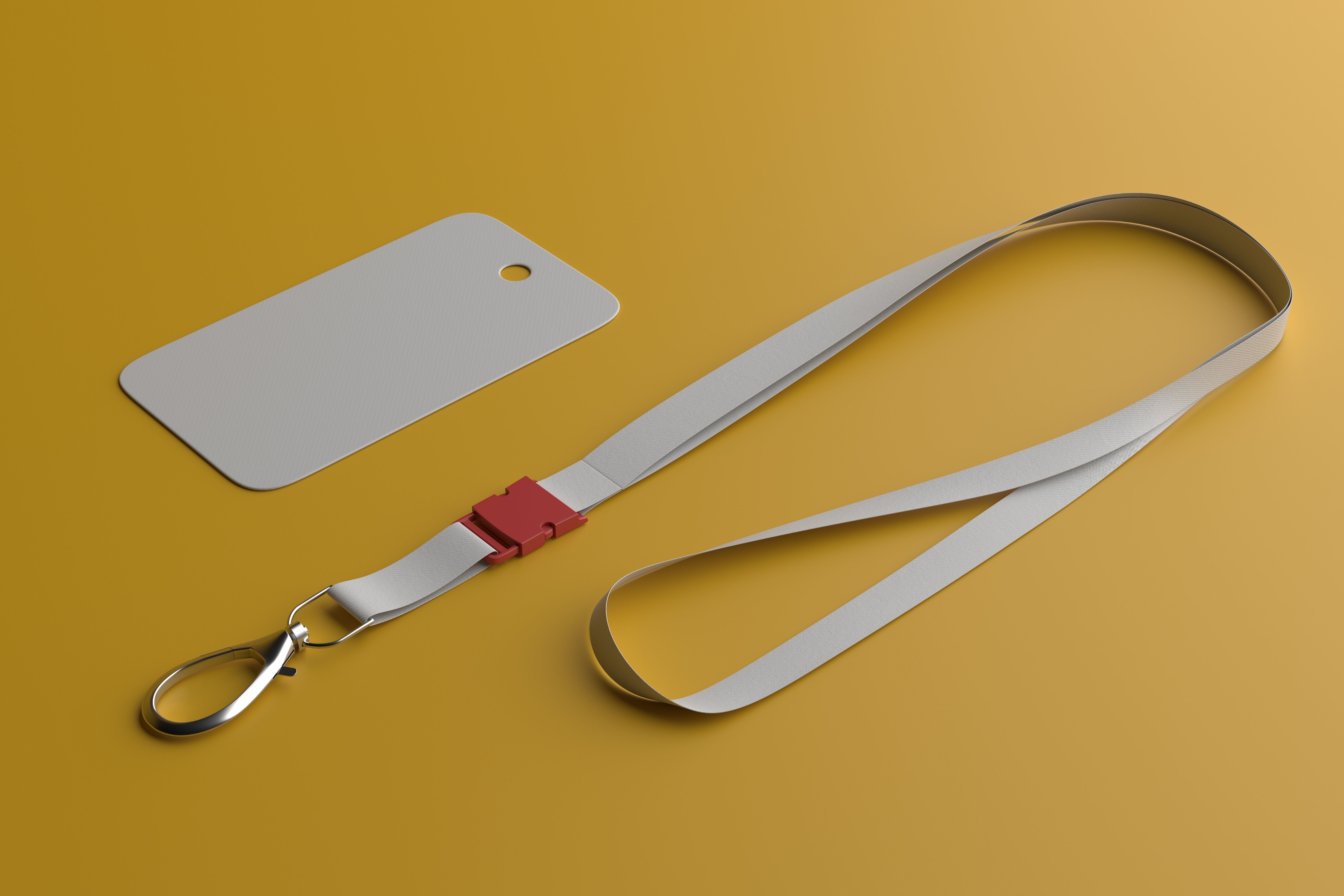 Lanyard and tag 3D model_1
