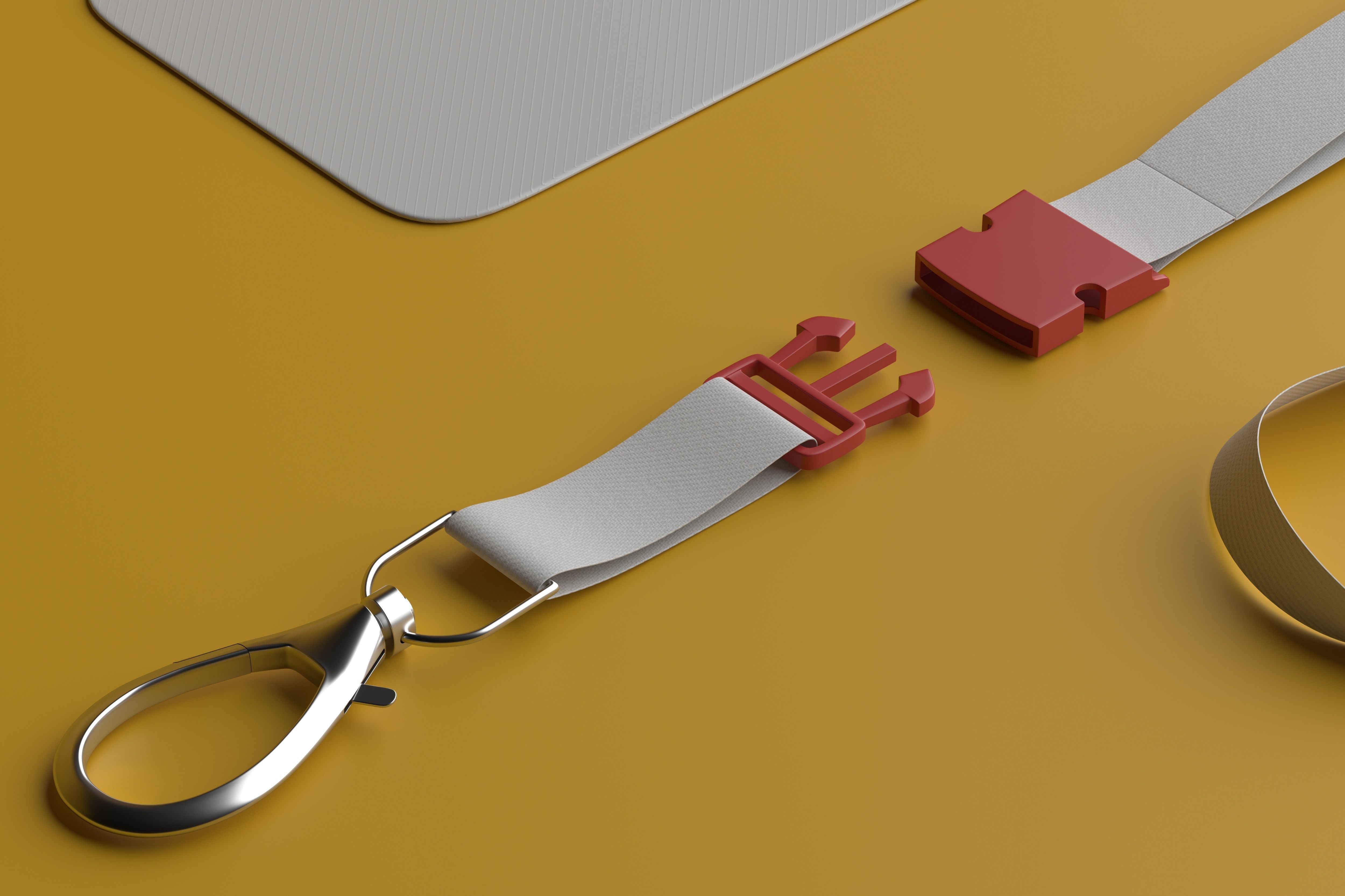 Lanyard and tag 3D model_2