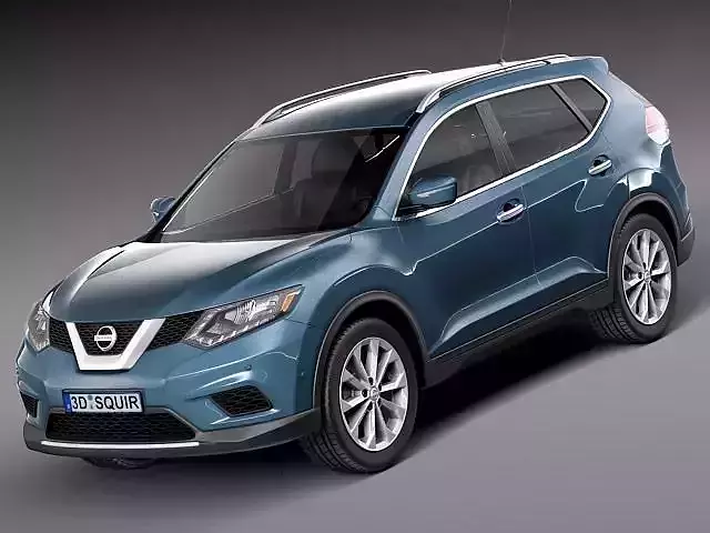 Blue Nissan Rogue 2014