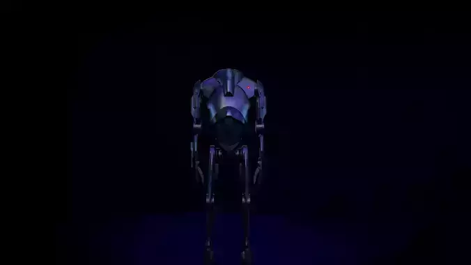 Super Battle Droid 3D Asset - RIGGED - Clone Wars Low-poly 3D model
