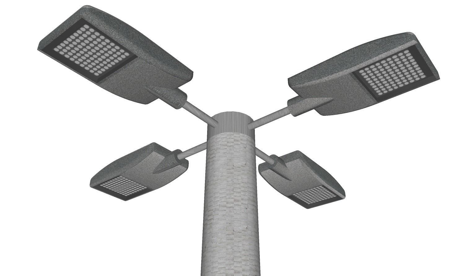 Concrete Lamp Post - Light Pole - Street Light - Group 06 3D model_6