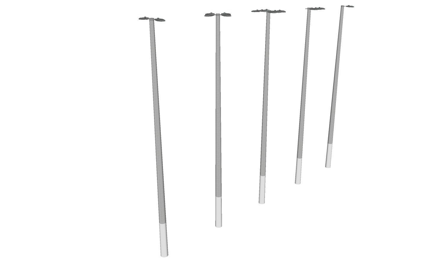 Concrete Lamp Post - Light Pole - Street Light - Group 06 3D model_4