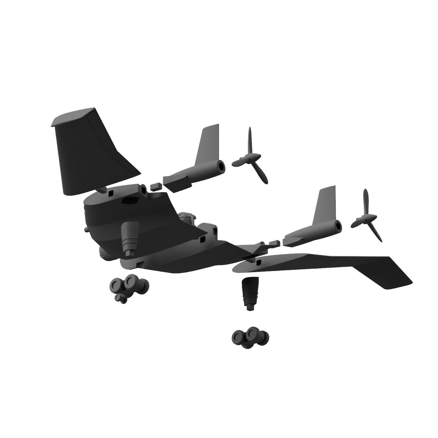 Indiana Jones BV-38 flying wing 3D print model_4