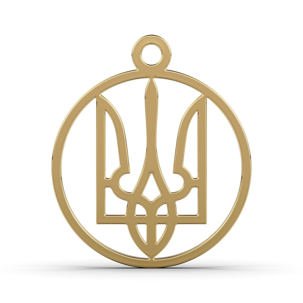 Pendant Ukraine 3D print model_1