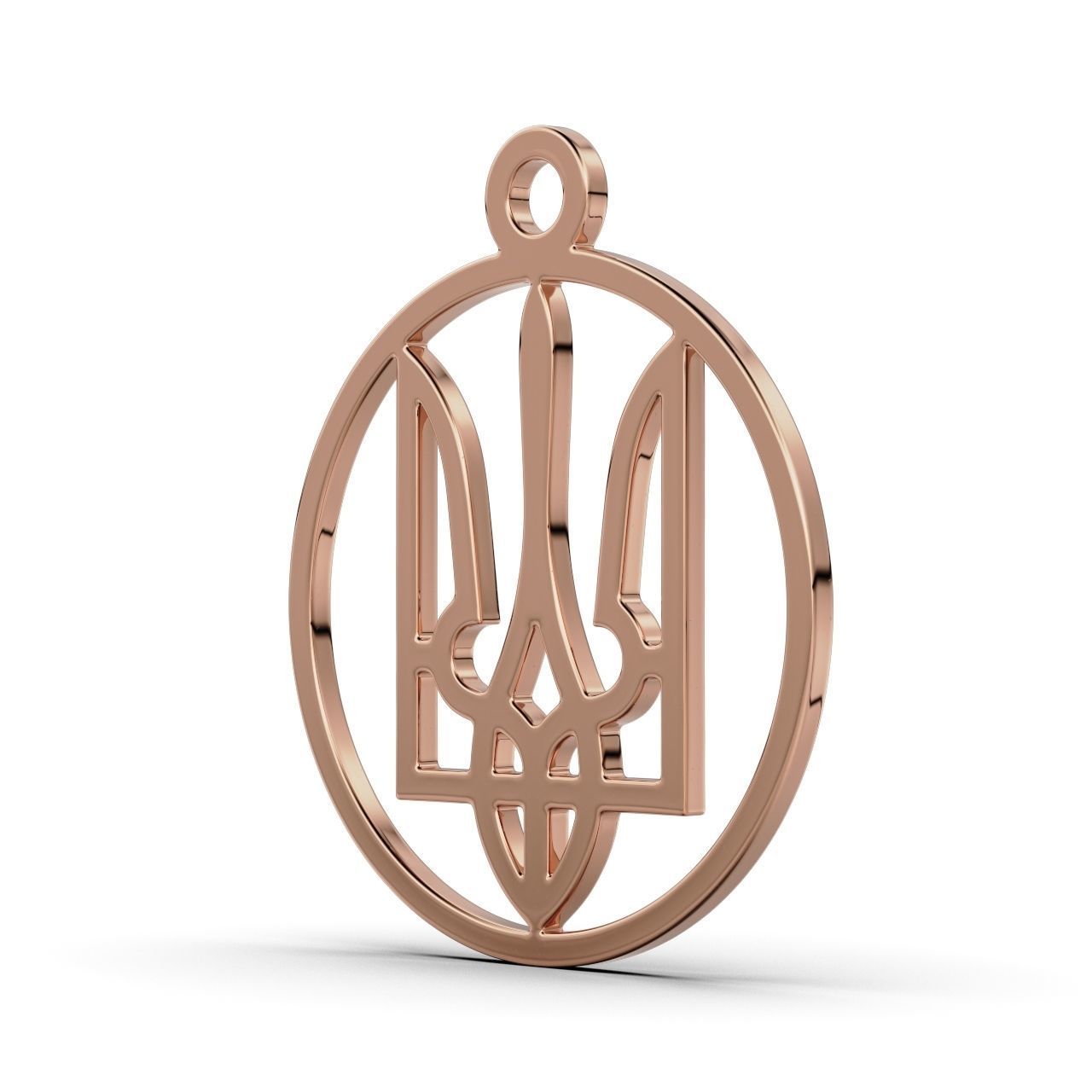 Pendant Ukraine 3D print model_3