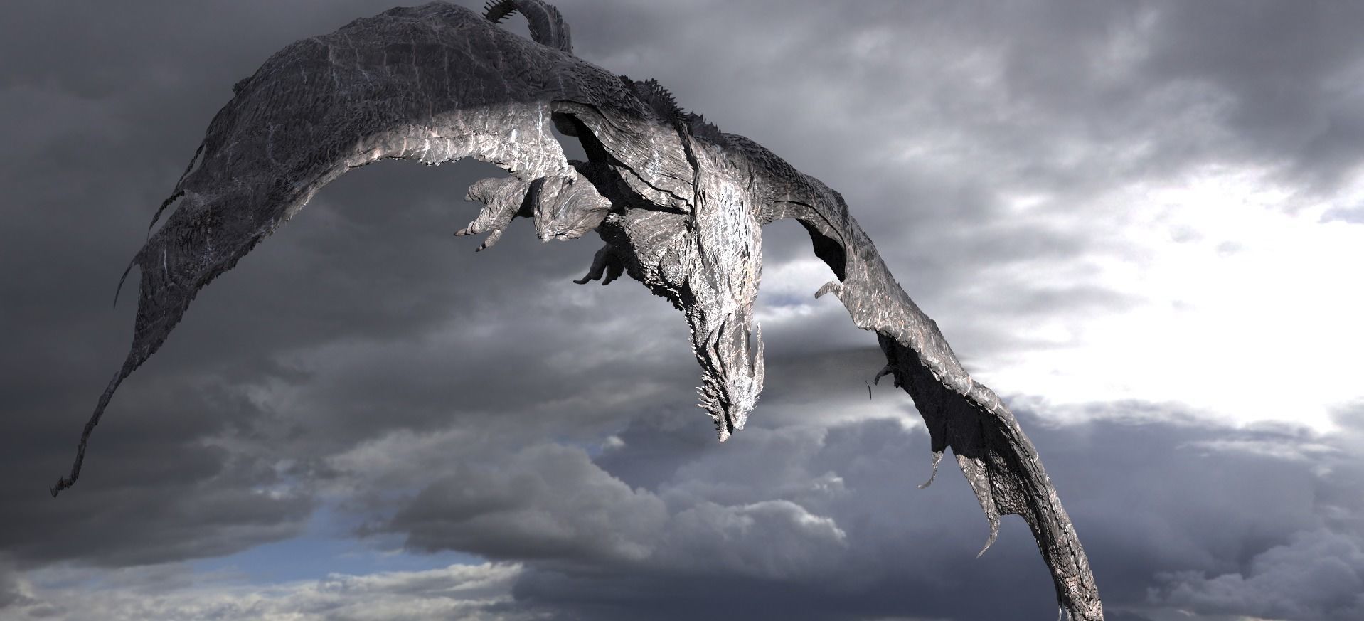 Vermithrax Pejorative Dragon  3D model_4