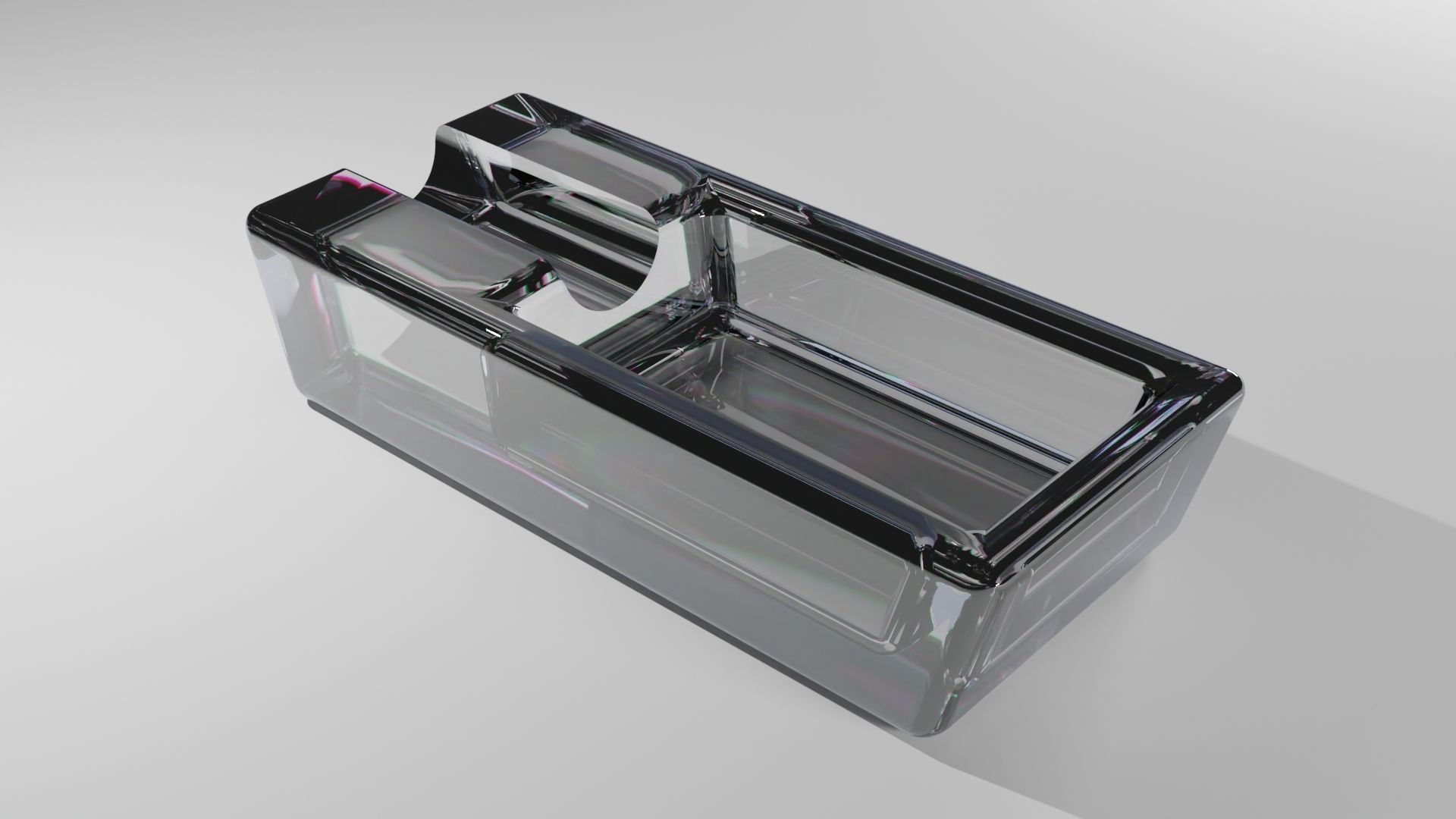 Cigar Ashtray Low-poly 3D model_1