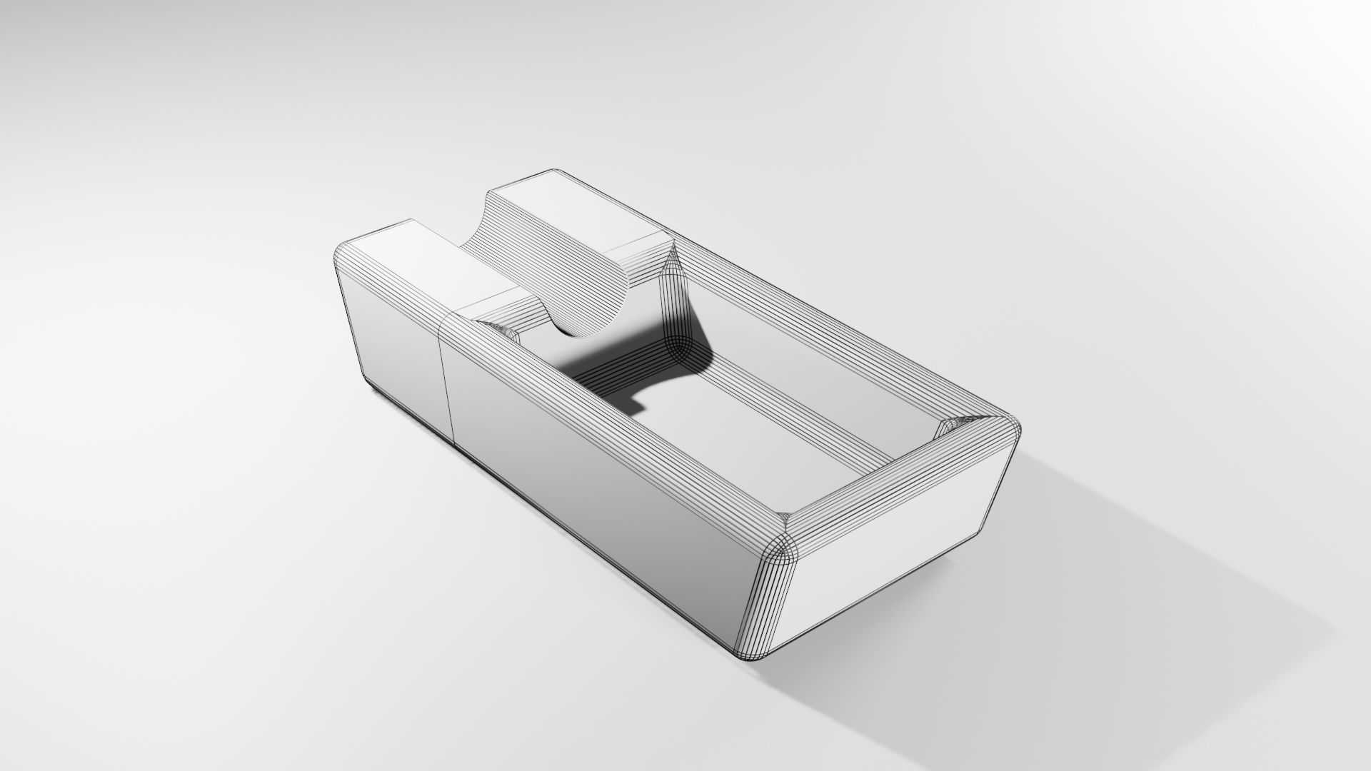 Cigar Ashtray Low-poly 3D model_4