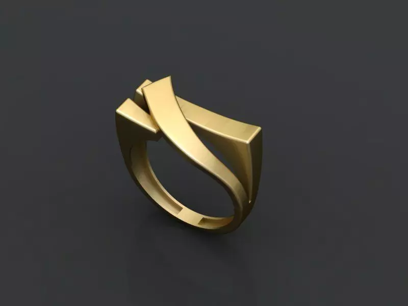 Simple Unique Ring Free 3D print model