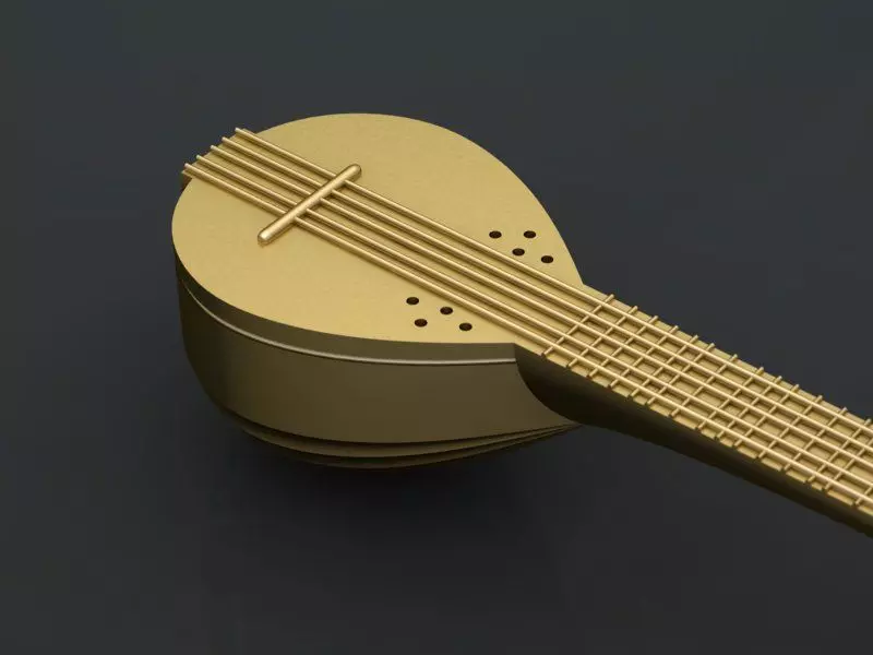 Sitar Pendant 3D print model_0