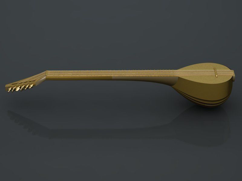 Sitar Pendant 3D print model_6