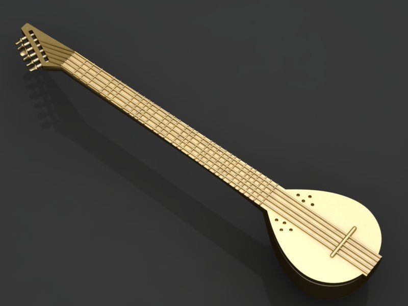 Sitar Pendant 3D print model_1