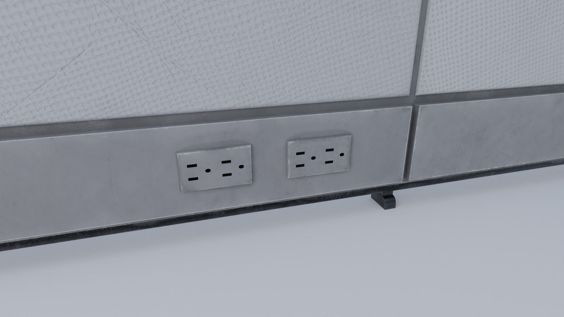 Office Cubicle 4K and 2K Textures Low-poly 3D model_7