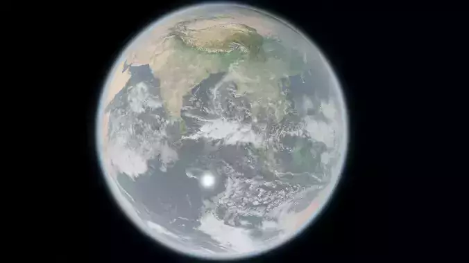 Photorealistic Earth Animated 3D Low-poly 3D model