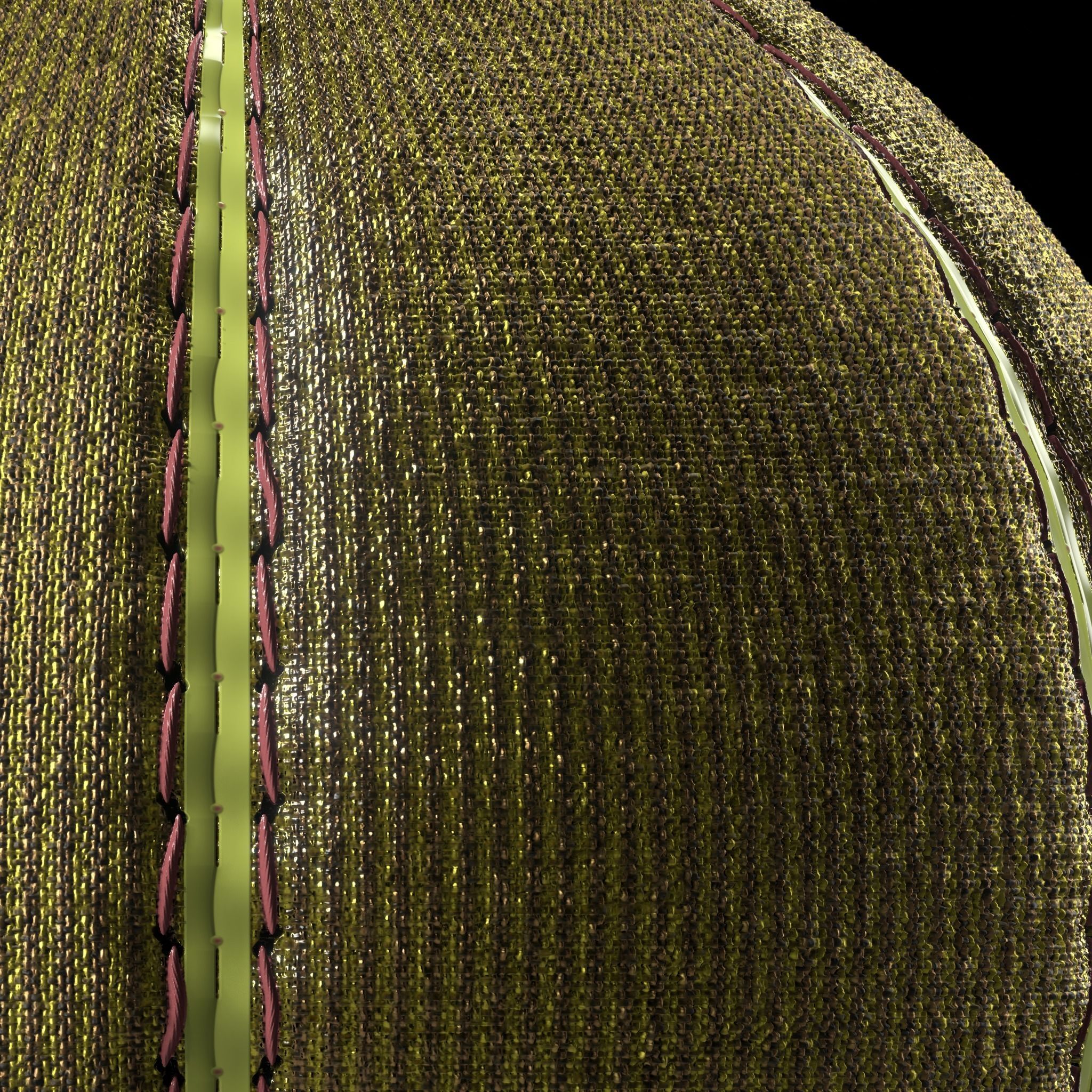 Fabric Materials 43- Stitched Fabric By Sbsar Pbr 4k Seamless Low-poly 3D model_10