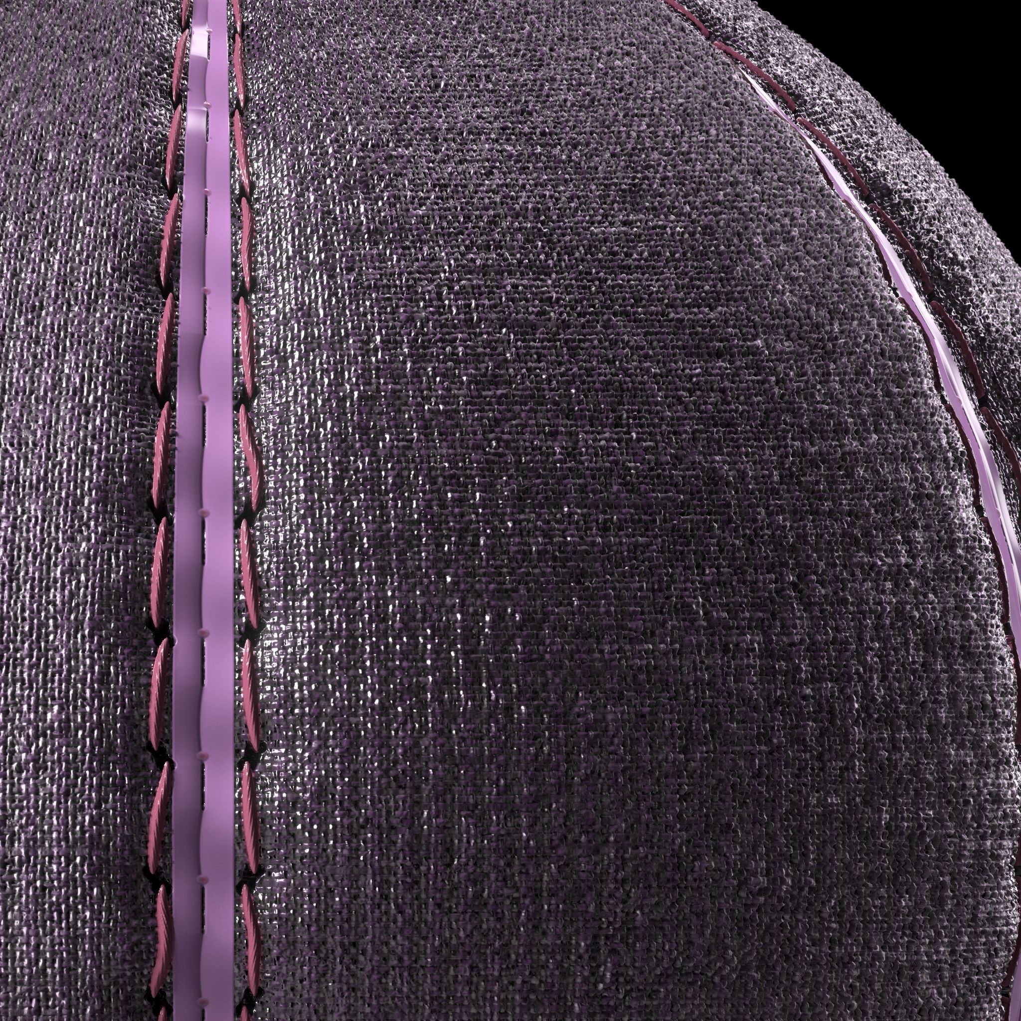 Fabric Materials 43- Stitched Fabric By Sbsar Pbr 4k Seamless Low-poly 3D model_6