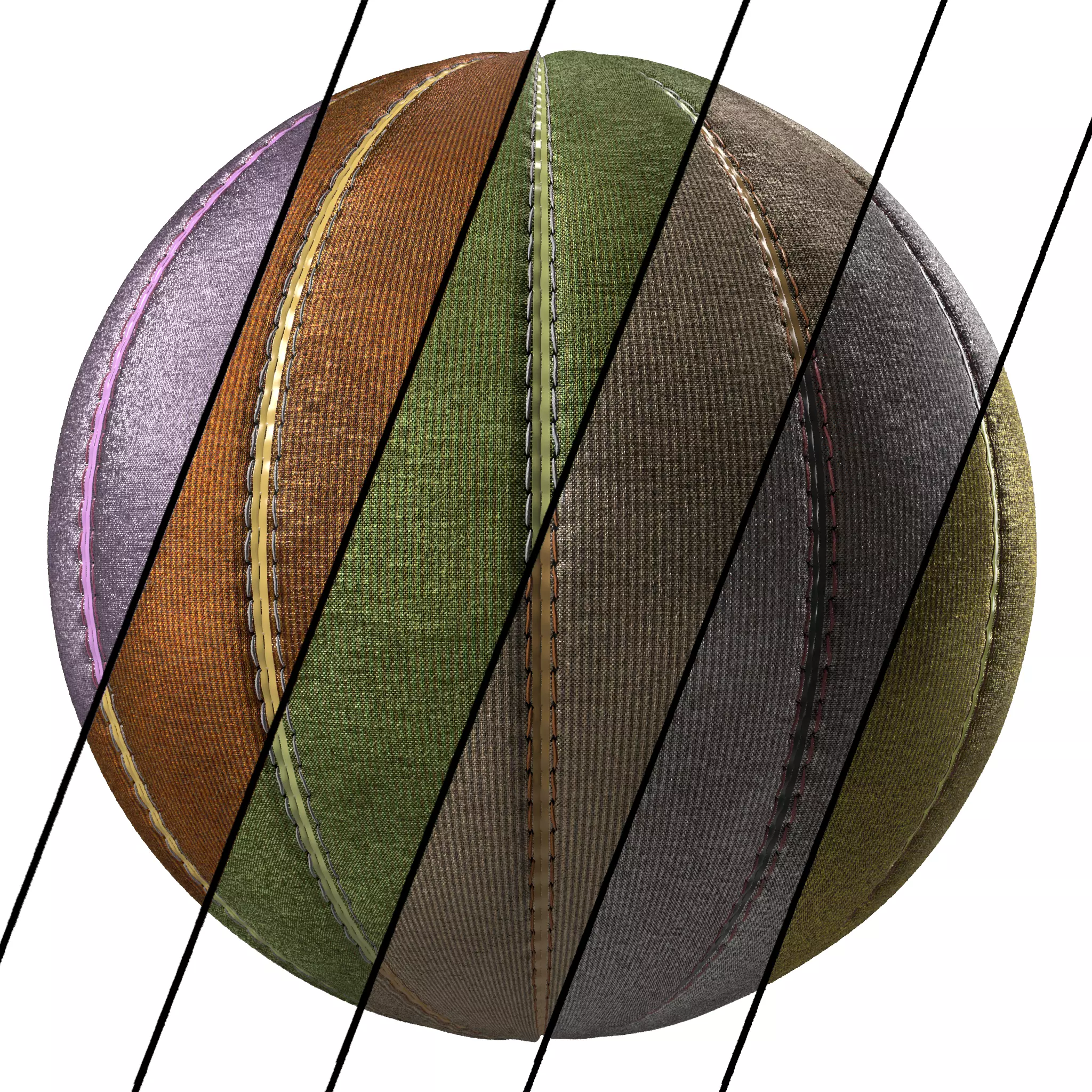 Fabric Materials 43- Stitched Fabric By Sbsar Pbr 4k Seamless Low-poly 3D model_0