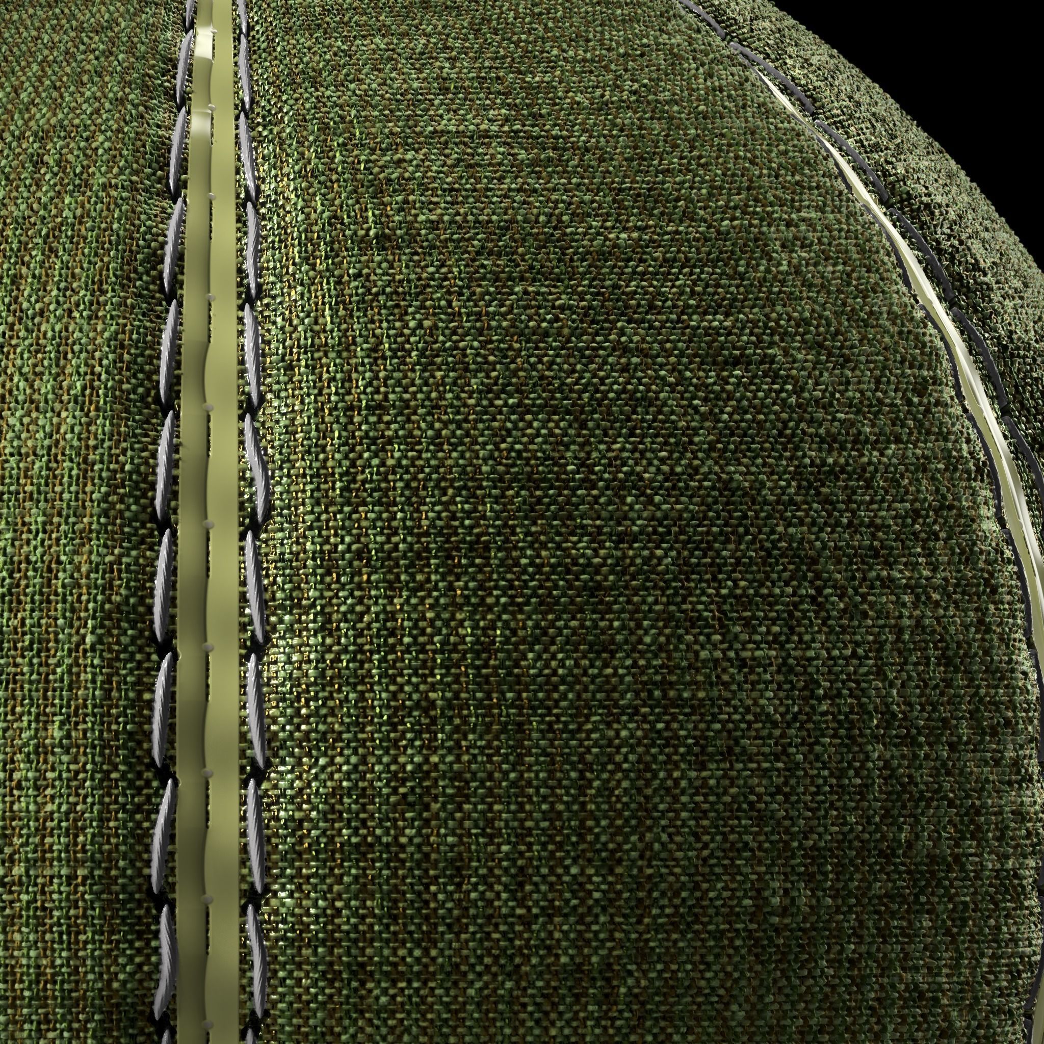 Fabric Materials 43- Stitched Fabric By Sbsar Pbr 4k Seamless Low-poly 3D model_2