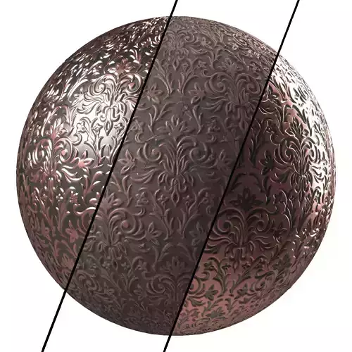 Metal Materials 8- Ornament Metal panels - Sbsar Pbr 4k Seamless