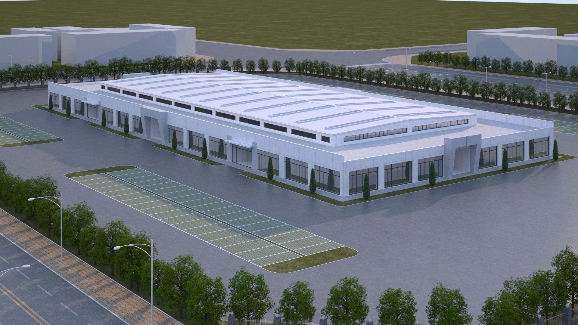 industrial building 3D model_1