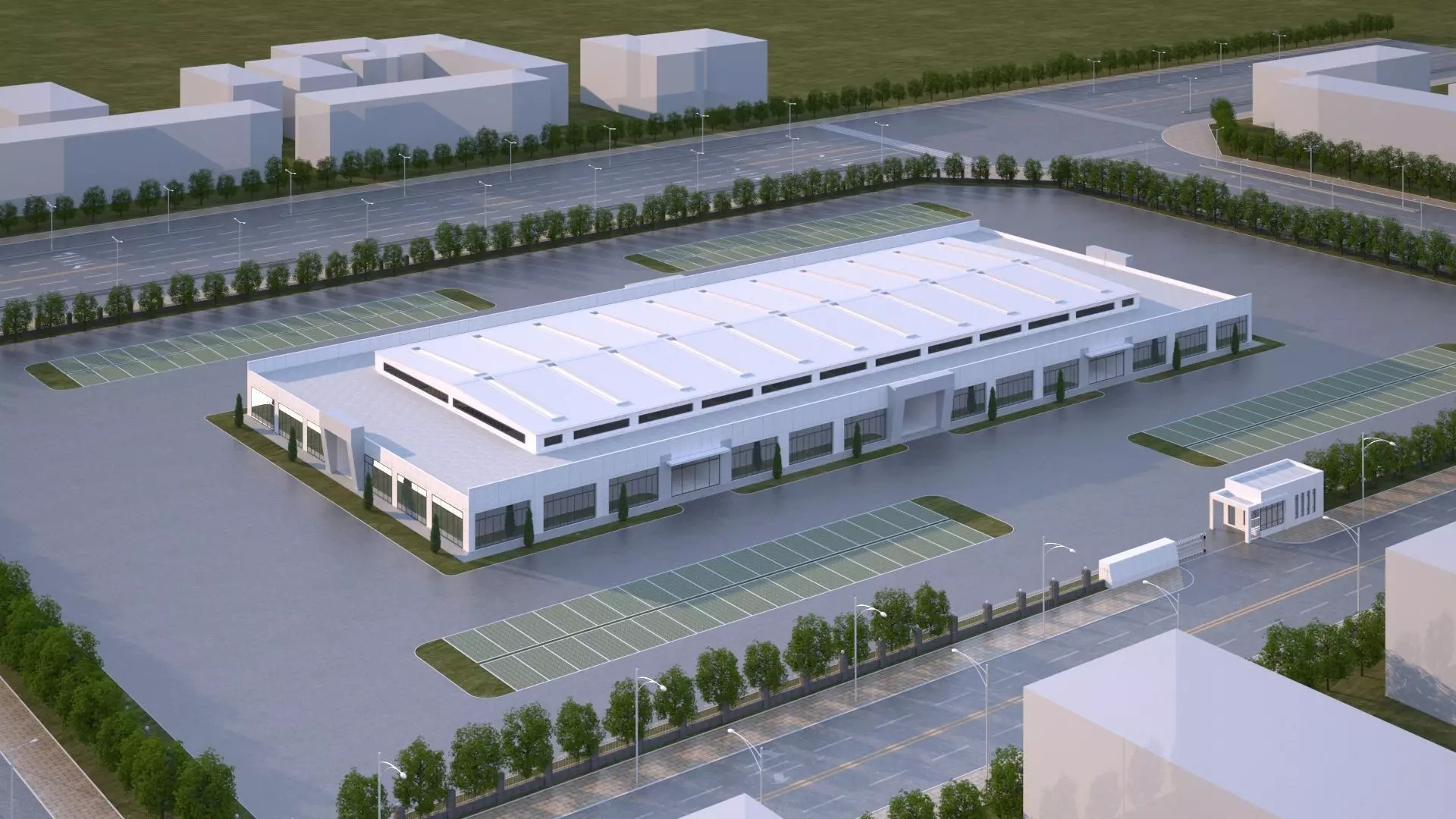 industrial building 3D model_0