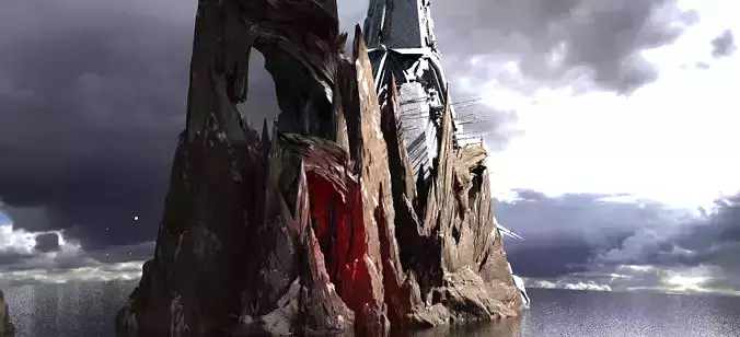 Stylized Snow Recon Watch Tower city Kit bash 