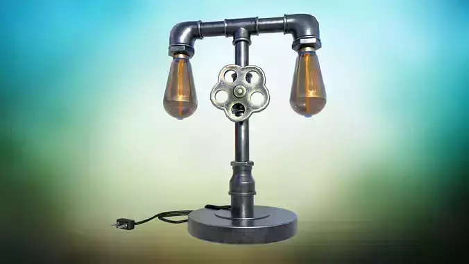 Metal lamp Sci fi PBR  game ready